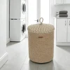IZMIR Rangements Déco·Paniers / Boîtes De Rangement|Panier de rangement rond – beige, avec couvercle