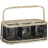 Rangements Déco·Paniers / Boîtes De Rangement|Panier rectangle compartimenté noir à anse