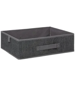 Rangements Déco·Paniers / Boîtes De Rangement|Panier rectangle compartimenté noir à anse