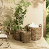 MANY Rangements Déco·Paniers / Boîtes De Rangement|Vannerie Rotin|Panier rond en rotin naturel (lot de 3)