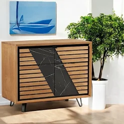 ESSEN Buffets En Chêne|Buffets En Chêne|Petit buffet design en bois de chêne finition miel