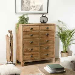 DENVER Univers Déco·Maison De Campagne|Meubles De Rangement·Petits Meubles De Rangement|Petit meuble de rangement en bois de pin recyclé