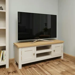 BATH Meubles Tv En Bois|Petit meuble TV en bois finition gris clair