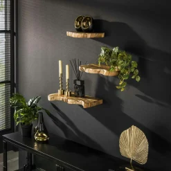 Arizona Vases|Petit vase verre soufflé et racine teck, artisanal