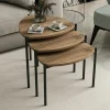 JENA Tables Basses Gigognes|Petite table gigogne moderne effet noyer (lot de 3)