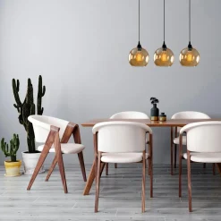 Niagara Suspensions / Lustres|Plafonnier en verre ambré