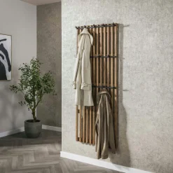 DELHI Meubles D'Entrée·Portemanteaux|Portemanteau en bois de manguier ajouré 14 crochets