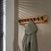 TRIBECA Meubles D'Entrée·Portemanteaux|Portemanteau mural bois massif 8 crochets