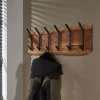 TRIBECA Meubles D'Entrée·Portemanteaux|Portemanteau mural bois massif 6 double crochets