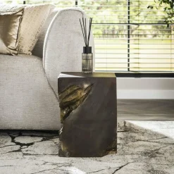 SHEFFIELD Univers Déco·Loft Industriel|Sellettes En Métal|Porte-plante bois et métal patiné style industriel