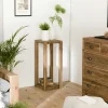 DENVER Univers Déco·Maison De Campagne|Sellettes En Métal|Porte-plante en bois de pin recyclé