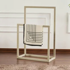 SFAX Meubles De Chambre·Valets De Chambre|Porte-serviettes sur pied - 2 barres noires, style design