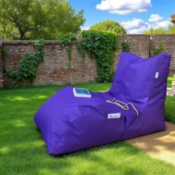 ARTA Transats / Bains De Soleil|Pouf bain de soleil XXL imperméable – bleu