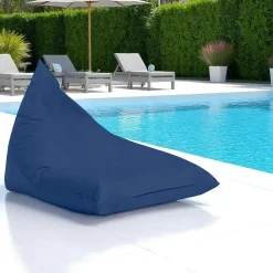 ARTA Coussins / Poufs De Jardin|Pouf berlingot extérieur bleu foncé