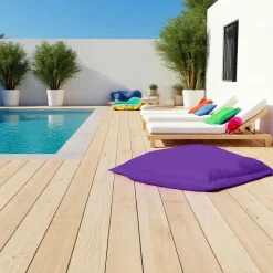 ARTA Coussins / Poufs De Jardin|Pouf coussin de sol extérieur imperméable - violet