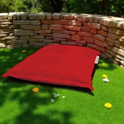 ARTA Coussins / Poufs De Jardin|Pouf coussin de sol extérieur noir - 100 cm