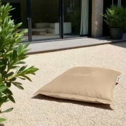 ARTA Coussins / Poufs De Jardin|Pouf coussin de sol extérieur taupe - 100 cm