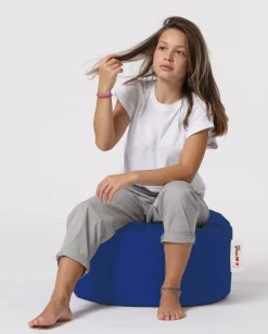 ARTA Coussins / Poufs De Jardin|Pouf extérieur imperméable bleu - forme ronde