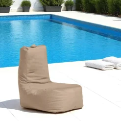 ARTA Coussins / Poufs De Jardin|Pouf poire bleu foncé avec poches latérales