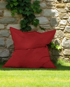 ARTA Coussins / Poufs De Jardin|Pouf XXL extérieur rouge 180 cm