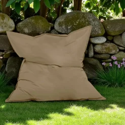 ARTA Coussins / Poufs De Jardin|Pouf XXL extérieur taupe 180 cm