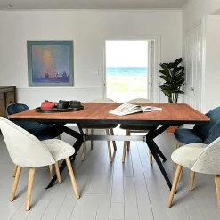 PALERME Rallonges De Tables À Manger|Rallonge en chêne brun pour table 180 cm et 220 cm