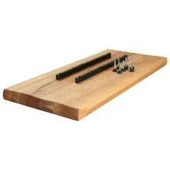 PALERME Rallonges De Tables À Manger|Rallonge pour les tables en chêne huilé bords naturels 300 cm (50 cm)