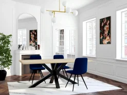 ETNA Rallonges De Tables À Manger|Rallonge pour table bords naturels (180/200/240) chêne blanc