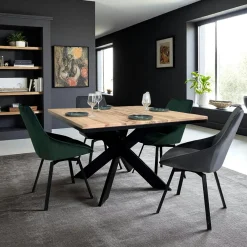 PALERME Rallonges De Tables À Manger|Rallonge pour table ronde/carrée extensible en chêne blanc 120 cm (40 cm)