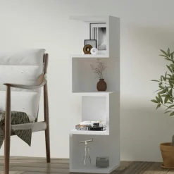 MARFA Consoles En Bois|Consoles En Bois|Rangement mural suspendu effet chêne, avec niches