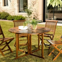 MACAO Salons De Jardin·Ensemble Repas|Salle à manger de jardin 4 personnes en teck massif