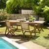 BAHIA Salons De Jardin·Ensemble Repas|Salon de jardin (1 table de jardin extensible 180x240, 4 chaises de jardin, 2 fauteuils de jardin pliants)