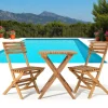 MENDOZA Salons De Jardin·Ensemble Repas|Salon de jardin en teck (1 table, 2 chaises)