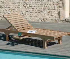 SUMMER Salons De Jardin·Ensemble Repas|Salon de jardin en teck brut Table ronde pliante 80cm 2 chaises