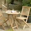 SUMMER Salons De Jardin·Ensemble Repas|Salon de jardin en Teck table ronde 2 chaises 60cm