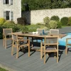 SUMMER Salons De Jardin·Ensemble Repas|Salon de Jardin Teck Table extensible 180/240 + 6 fauteuils empilables ref. 30020846