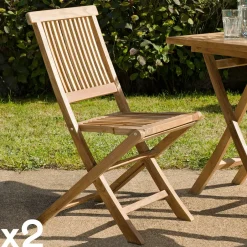 SUMMER Salons De Jardin·Ensemble Repas|Salon de jardin Teck table ovale 150/200cm 6 chaises