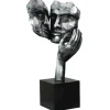 Objets Décoration·Figurines / Statues|Sculpture moderne "Amore" argent socle noir