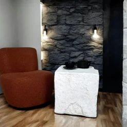 TRINITE Sellettes En Métal|Sellette effet pierre 54 cm