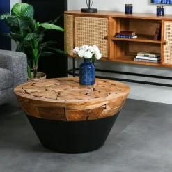 Canada Sellettes En Métal|Support pour plante teck naturel moyen modèle