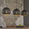 RALF Suspensions / Lustres|Suspension ajourée 3 demi-globes métal 110x25x150cm