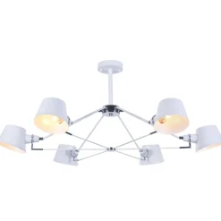 MODENE Suspensions / Lustres|Suspension araignée blanche 6 abat-jour