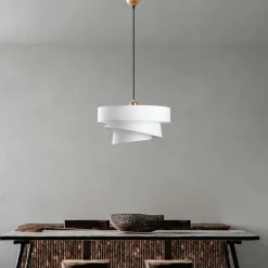 ZURICH Suspensions / Lustres|Suspension de chambre design – blanche, effet ruban