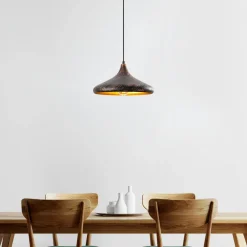 SILE Suspensions / Lustres|Suspension design cuivrée – forme soucoupe