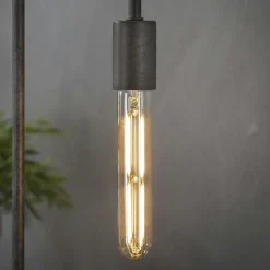 RALF Suspensions / Lustres|Suspension design en verre chromé 4 abat-jour cylindriques