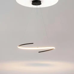 AVA Suspensions / Lustres|Suspension design LED avec boucle noire stylisée