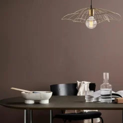 SINOP Suspensions / Lustres|Suspension design métal noir filaire forme fleur