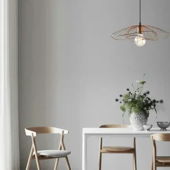 SINOP Suspensions / Lustres|Suspension design métal noir filaire forme fleur