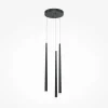 AURORA Suspensions / Lustres|Suspension design noire LED - 3 tiges verticales