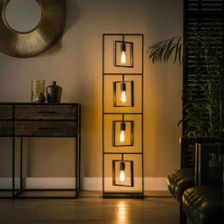 Lucknow Univers Déco·Scandinave Hygge|Suspensions / Lustres|Suspension en bois ajourée 4 lampes